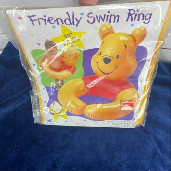 Vintage 2000 Disney Winnie the Pooh 22" Friendly Swim Ring *NEW* Inflatable Pool - Picture 1 of 7